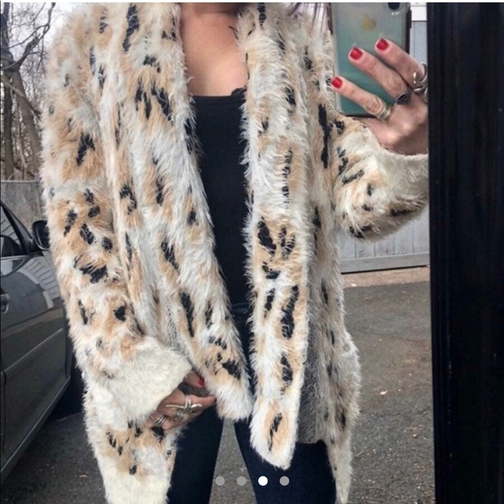Minkpink leopard open cardigan sweater SALE! - Picture 6 of 6